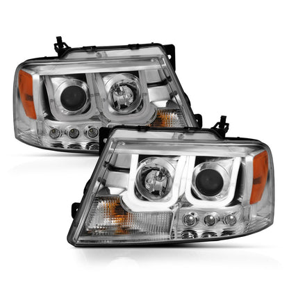 ANZO Projector Headlight Set w/ U-Bar Chrome | Ford F-150 (04-08) (111287)