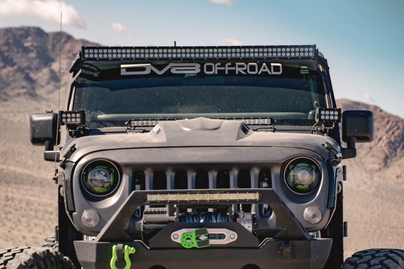 DV8 Offroad Metal Heat Dispersion Hood: Jeep Wrangler JK 2007-2018 w/ Primer Black