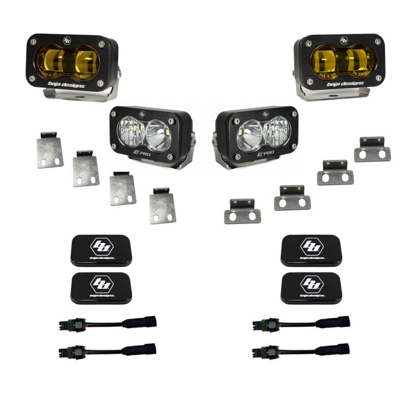 Baja Designs 21+ Ford Raptor / 22+ Bronco S2 SAE Pro Fog Pocket Light Kit | Ford Bronco (21-26) (448183)