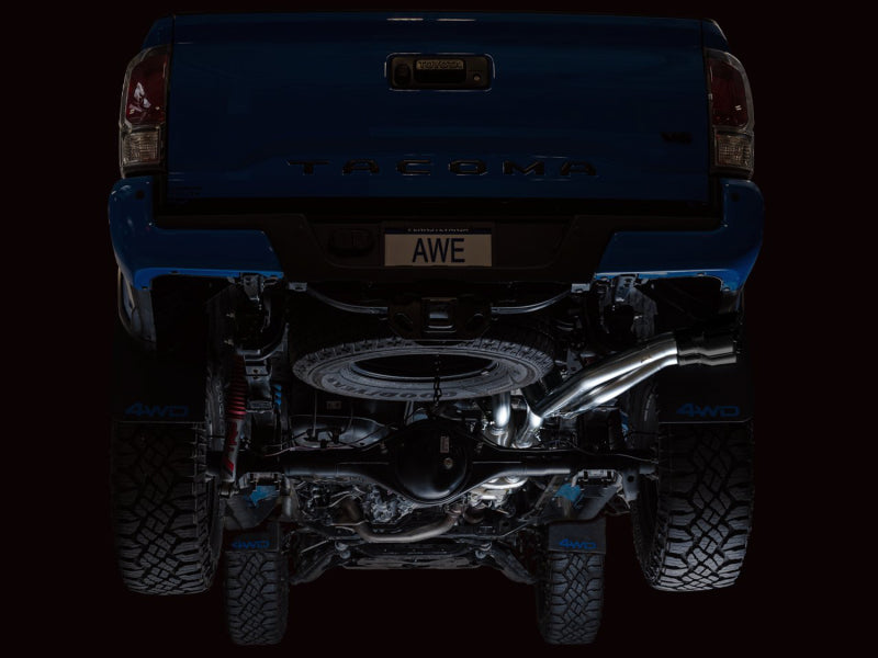 AWE 16-22 Toyota Tacoma Dual Catback Exhaust w/ BashGuard | Toyota Tacoma (16-19, 20-23) (3015-33826)