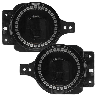 ORACLE Lighting Hi-Perf 20W LED Halo Fog Lights ColorSHIFT (F&R): 18-26 Jeep Wrangler JL / 20-24 Gladiator JT Sport w/ Sport & Sport S
