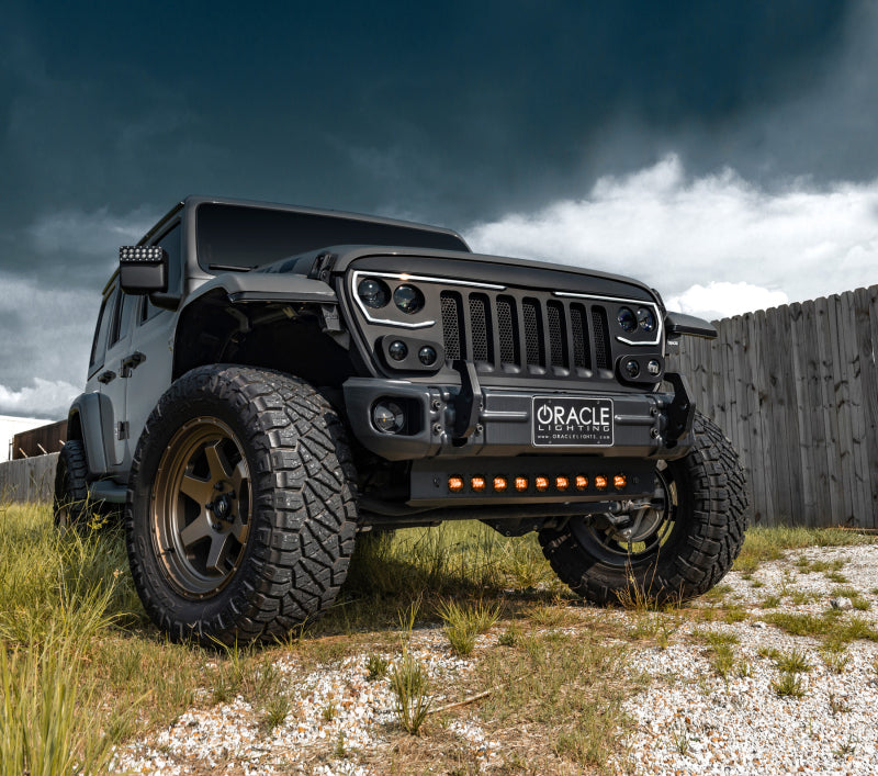ORACLE Lighting Skid Plate w/ Integrated LED Emitters: Jeep Gladiator (20-24) / Wrangler (18-24)