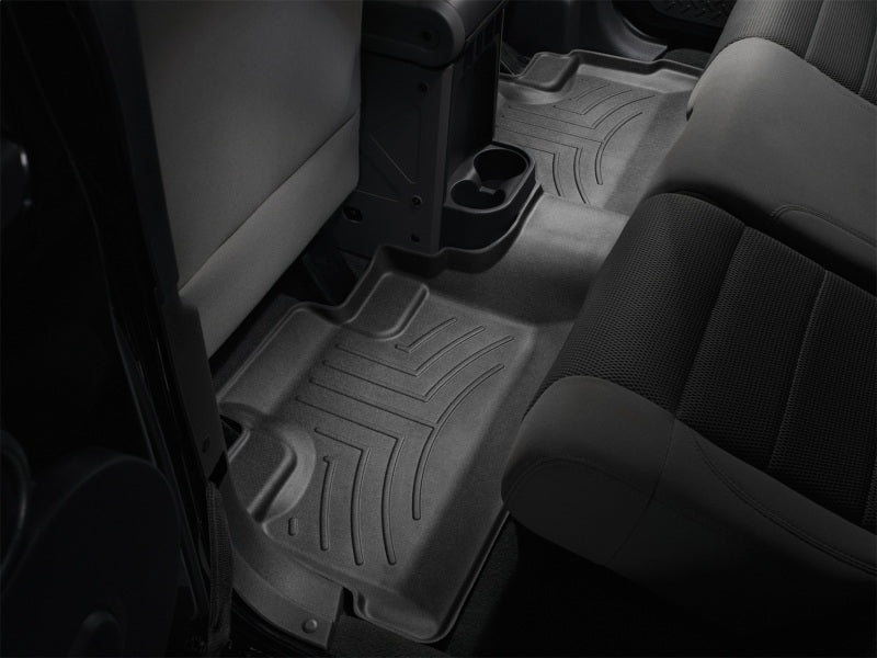 WeatherTech FloorLiner Rear Floor Mats (Black): Jeep Wrangler JK 2007 - 2018