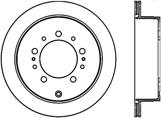 StopTech Sport Slot Right Rear Cryogenic Rotor | Lexus LX450/470/570 (08-21) / Toyota Tundra (07-21) (126.44157CSR)