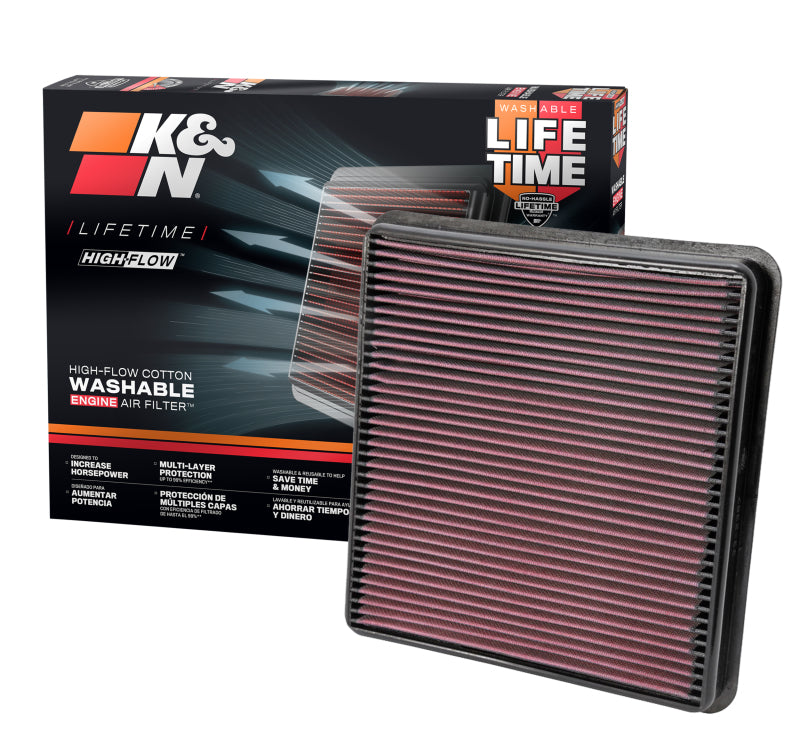K&N 2007-2010 Toyota Tundra/Sequoia/Land Cruiser Drop-In Air Filter | Toyota Tundra/Sequoia/Land Cruiser (33-2387)