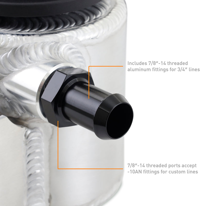 Mishimoto Universal Aluminum Coolant Expansion Tank | Toyota Land Cruiser / 4Runner / Tacoma / Tundra / Sequoia / Lexus GX470 / LX570 / FJ Cruiser (84-23+) (MMRT-EXP-TRDB)