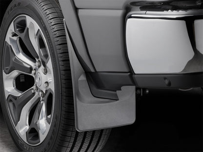 WeatherTech Rear MudFlaps (2PC, Black): Ram 1500 2019 - 2025 (w/ Fender Flares)