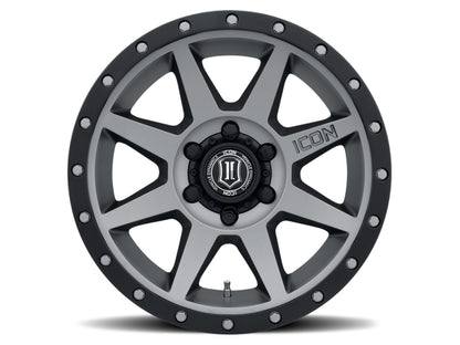 ICON Rebound 17x8.5 6x5.5 25mm Offset 5.75in BS 95.1mm Bore Titanium Wheel | Ford Ranger / Bronco (19-26) (1817859057TT)