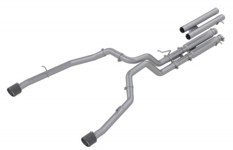 MBRP Cat Back Exhaust System (Dual Rear Exit, Carbon Fiber): Ram 6.2L TRX 1500 2021 - 2024