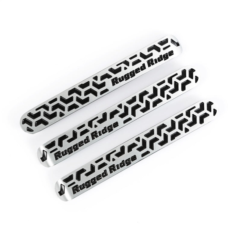 Rugged Ridge Elite Contrast Tread Door Handle Inserts: Fits Most Jeep Wrangler JK Models (2007-2018)