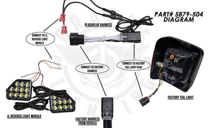 ORACLE Lighting Plug & Play Wiring Adapter (REAR): Jeep Wrangler JL 2018-2024