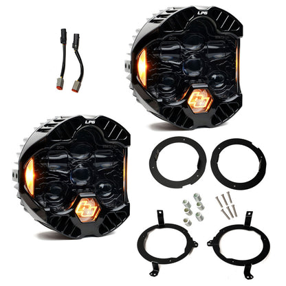 Baja Designs LP6 LED Headlight Kit: Jeep Wrangler JL / Gladiator JT (2018-2026) - Amber