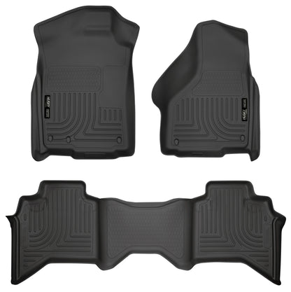 Husky Liners Weatherbeater Combo Front and 2nd Seat Floor Liners: Dodge Ram 1500 (02-08) / Ram 2500 (03-09) / Ram 3500 (03-09)
