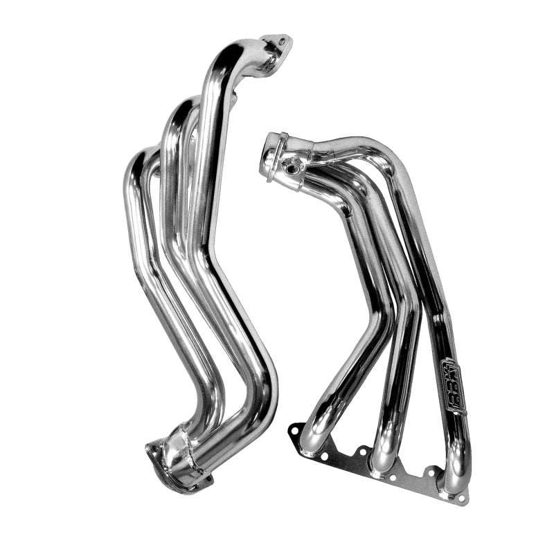 BBK 1.625" Long Tube Exhaust Headers Silver Ceramic (F&R): Jeep Wrangler JK 2007-2011 3.8L