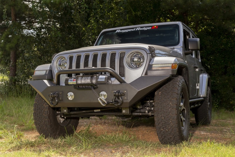 Rugged Ridge Spartan Front Bumper With Overrider | Jeep Gladiator JT / Wrangler JL / JK (11548.41)