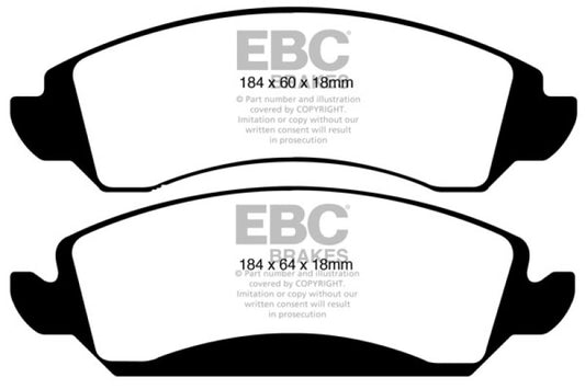 EBC Ultimax2 Front Brake Pads | 09-14 Cadillac Escalade 6.0 Hybrid