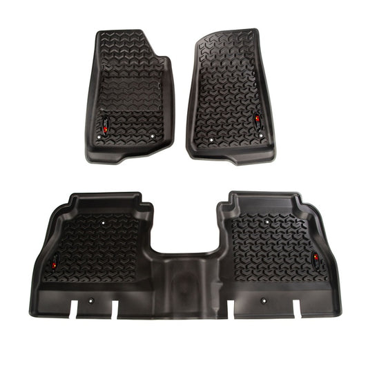 Rugged Ridge Floor Liner | Jeep Wrangler JL (18-20) 4 Door Front & Rear Black (12987.05)