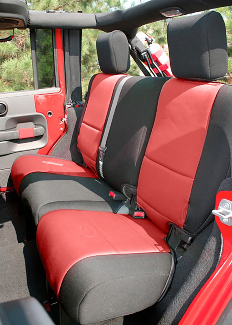 Rugged Ridge Seat Cover Kit Black/Red | Jeep Wrangler JK (07-18) / JL (18-25) (13296.53)