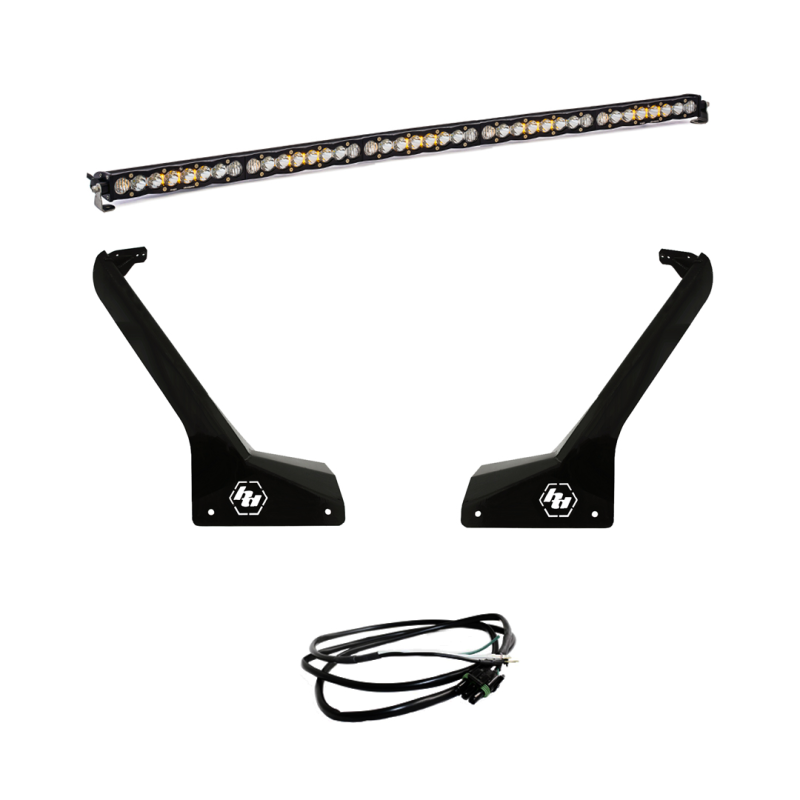 Baja Designs Roof Bar LED Light Kit: Jeep Wrangler (18-24) / Gladiator (20-24) w/ Upfitter
