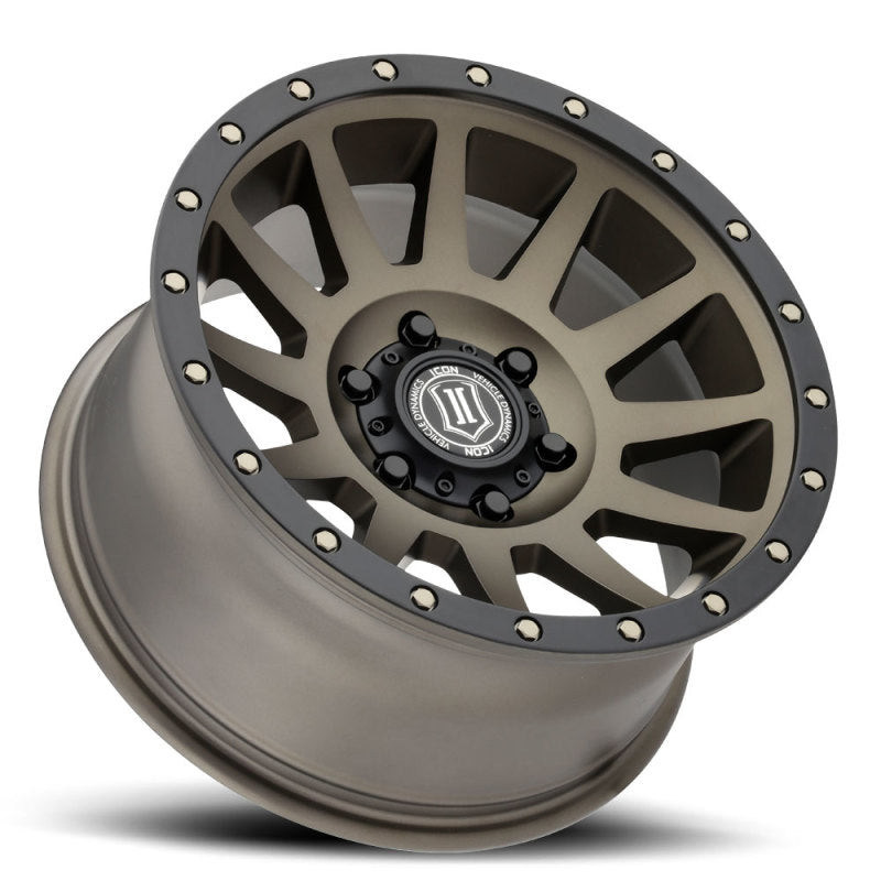 ICON 17x8.5 5x5 Bronze Wheel | Jeep Gladiator JT (20-25) / Jeep Wrangler JL (18-25) / Wrangler JK (07-18) (2017857345BR)