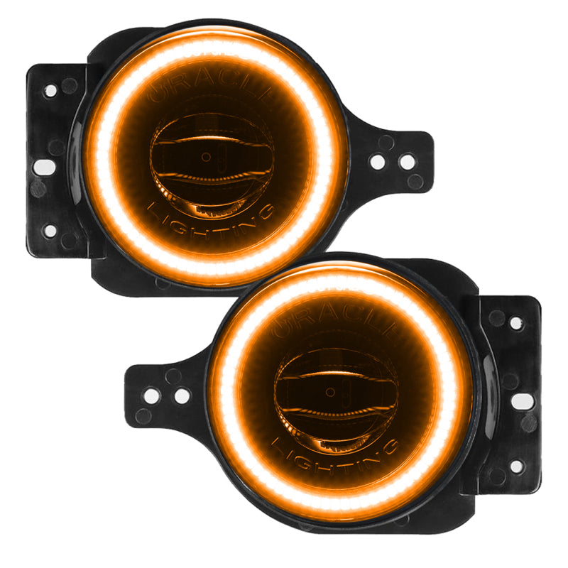 ORACLE Lighting Hi-Perf 20W LED Halo Fog Lights ColorSHIFT (F&R): 18-26 Jeep Wrangler JL / 20-24 Gladiator JT Sport w/ Sport & Sport S