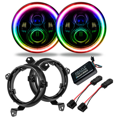 ORACLE Lighting High Powered LED Headlights (PAIR): Jeep Wrangler (18-24) / Gladiator (20-24)