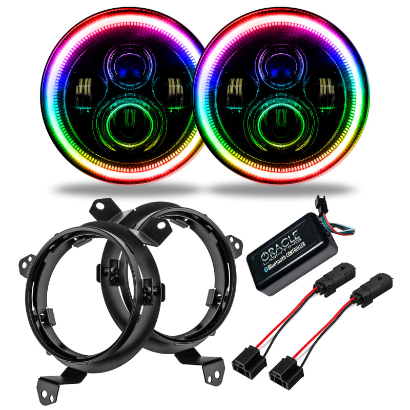 ORACLE Lighting High Powered LED Headlights (PAIR): Jeep Wrangler (18-24) / Gladiator (20-24)