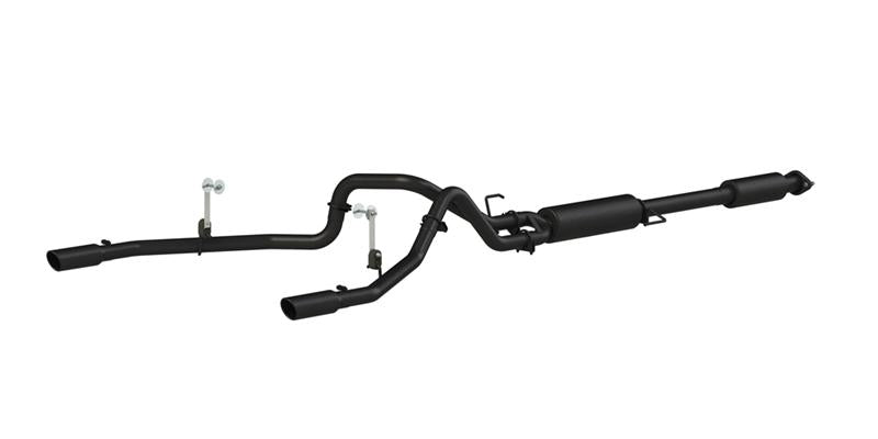 MBRP 3in Cat-Back Dual Split Rear Exit Black Exhaust System | Ford F-150 5.0L (15) (S5258BLK)