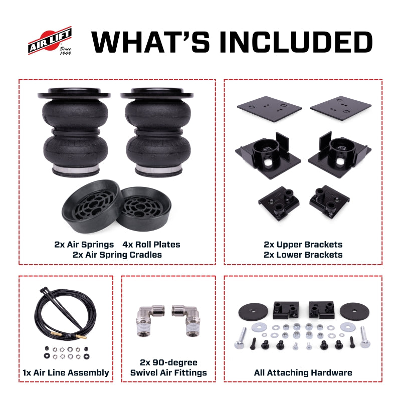 Air Lift Load Lifter 5000 Air Spring Kit w/ Cradle: Jeep Wrangler / Gladiator (18-26)