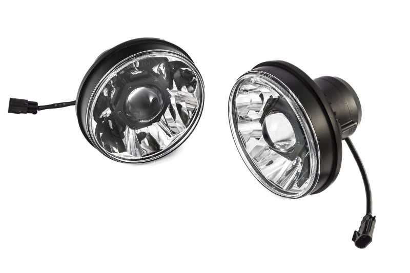 KC HiLiTES Gravity LED Pro 7" Headlights (FRONT): Jeep Wrangler JK 2007-2018