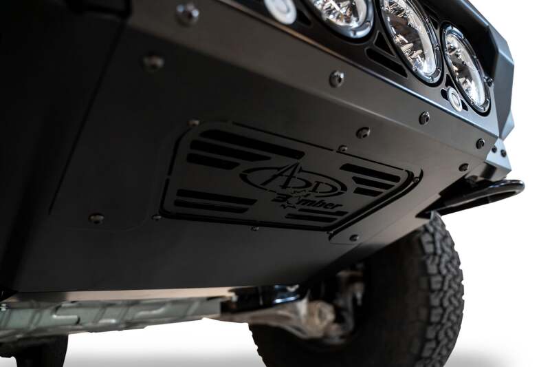 Addictive Desert Designs 2021+ Ford Raptor Bomber Front Bumper w/ 4 Rigid 360 6in Light Mounts | Ford F-150 Raptor (21-23) (F210014110103)