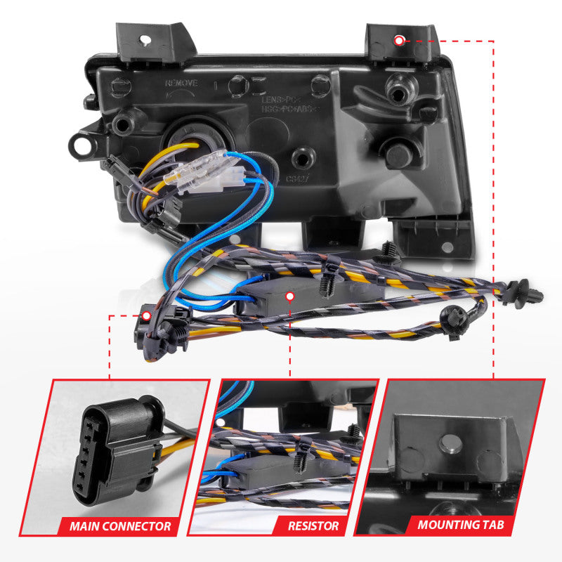 ANZO LED Fender Lights Sequential Signals (F&R): Jeep Wrangler JL Sport 2018-2024 w/ Chrome Smoke - Smoke