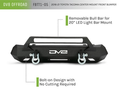 DV8 Offroad Center Bumper | Toyota Tacoma (16-23) (FBTT1-05)