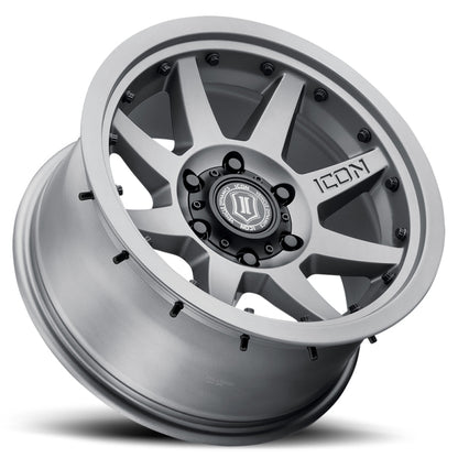 ICON Rebound Pro 17x8.5 6x5.5 25mm Offset 5.75in BS 95.1mm Bore Titanium Wheel | Ford Ranger / Bronco (19-26) (21817859057TT)