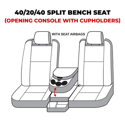 Covercraft Polycotton SeatSaver Seat Covers (FRONT): Ram 2500 / 3500 (22-24) - Charcoal