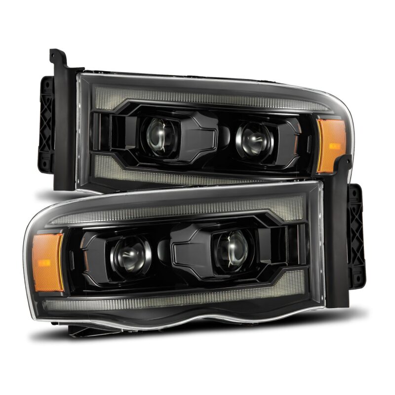 AlphaRex LUXX LED Projector Headlights (Alpha-Black): Dodge Ram 1500 (02-05) & 2500/3500 (03-05)