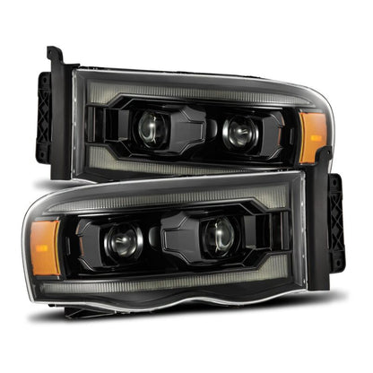 AlphaRex LUXX LED Projector Headlights (Alpha-Black): Dodge Ram 1500 (02-05) & 2500/3500 (03-05)
