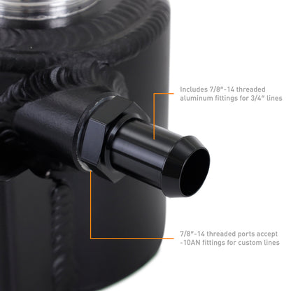 Mishimoto Universal Aluminum Coolant Expansion Tank | Toyota Land Cruiser / 4Runner / Tacoma / Tundra / Sequoia / Lexus GX470 / LX570 / FJ Cruiser (84-23+) (MMRT-EXP-TRDBK)