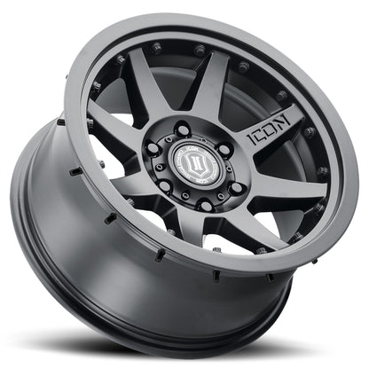 ICON Rebound PRO 17x8.5 5x5 -6mm Offset Satin Black Wheel | Jeep Gladiator JT / Wrangler JL / JK (21817857345SB)