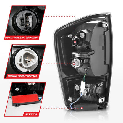 ANZO 16-21 Toyota Tacoma LED Tail Lights w/ Light Bar & Smoke Lens | Toyota Tacoma (16-23) (311401)