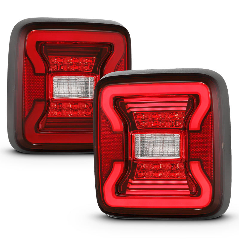 ANZO LED Tail Lights (Black): Jeep Wrangler JL 2018 - 2025