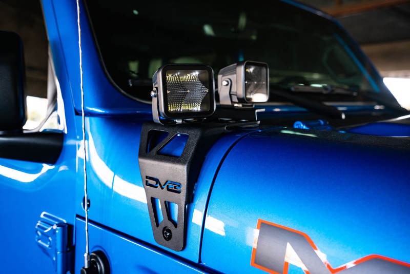 DV8 Offroad Dual Pod Light Mounts: Jeep Wrangler (18-22) / Gladiator (20-22)