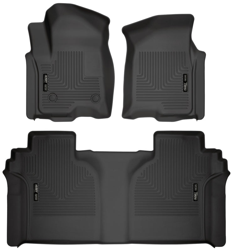 Husky WeatherBeater Front & 2nd Seat Floor Liners | Chevrolet Silverado 1500 (19-23) / GMC Sierra 1500 (19-23) (94021)