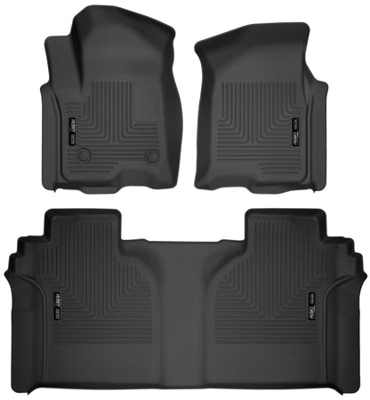 Husky WeatherBeater Front & 2nd Seat Floor Liners | Chevrolet Silverado 1500 (19-23) / GMC Sierra 1500 (19-23) (94021)