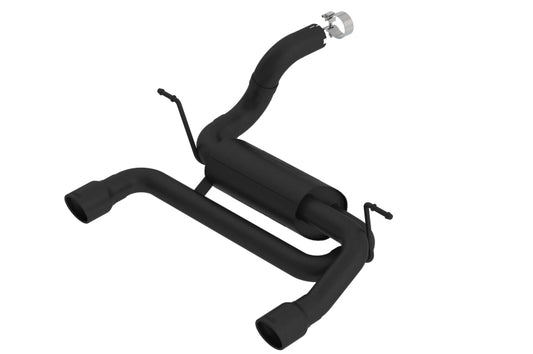 Borla ATAK Axle-Back Exhaust System (Black): Jeep Wrangler JL 2.0L Turbo 2018 - 2023
