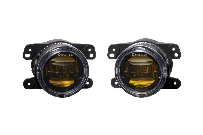 Diode Dynamics Elite Series Type M Yellow Fog Lamps (PAIR): Fits Chrysler / Dodge / Jeep (05-24)