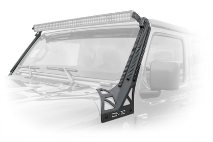 DV8 Offroad Picatinny Rail A-Pillar Pod LED Light Mount: Jeep Wrangler (18-21) / Gladiator (20-21)
