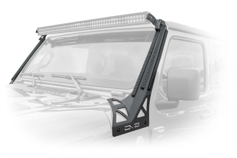 DV8 Offroad Picatinny Rail A-Pillar Pod LED Light Mount: Jeep Wrangler (18-21) / Gladiator (20-21)