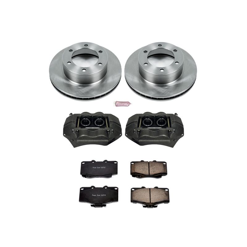 PowerStop Front Autospecialty Brake Kit with Calipers | 1995–2004 Toyota Tacoma (KCOE1233A)