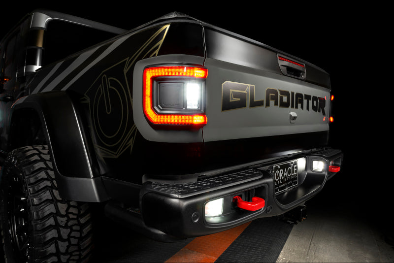 Oracle Lighting Flush Mount LED Tail Lights: Jeep Gladiator 2020-2024 w/ Tinted Lens